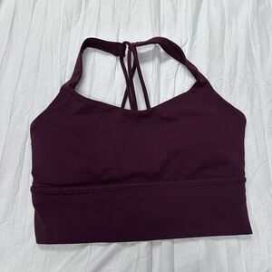 Lululemon Size 2 Free to Be Longline Bra in Burgundy